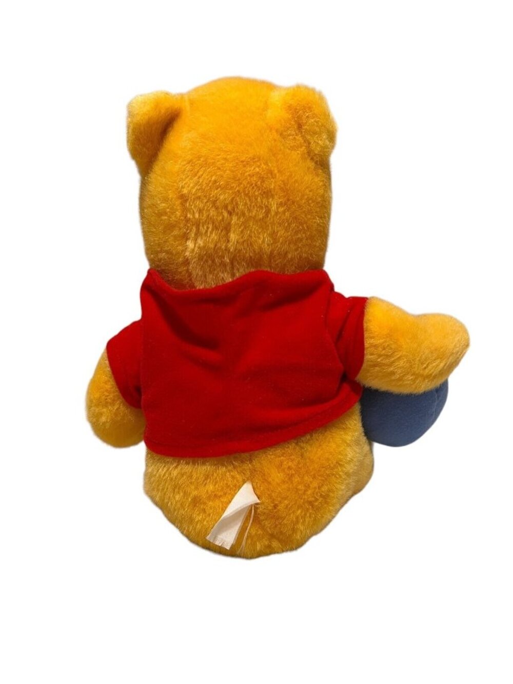DISNEY Vintage Winnie-the-Pooh With Honey Pot Plush 10” Red Shirt - Picture 6 of 13